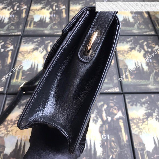 Gucci Small Leather Circle GG Shoulder Bag 589474 Black 2019 (DLH-9090709)