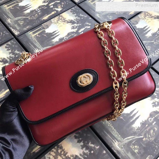Gucci Leather Small Shoulder Bag 576421 Red 2019 (MINGH-9090711)
