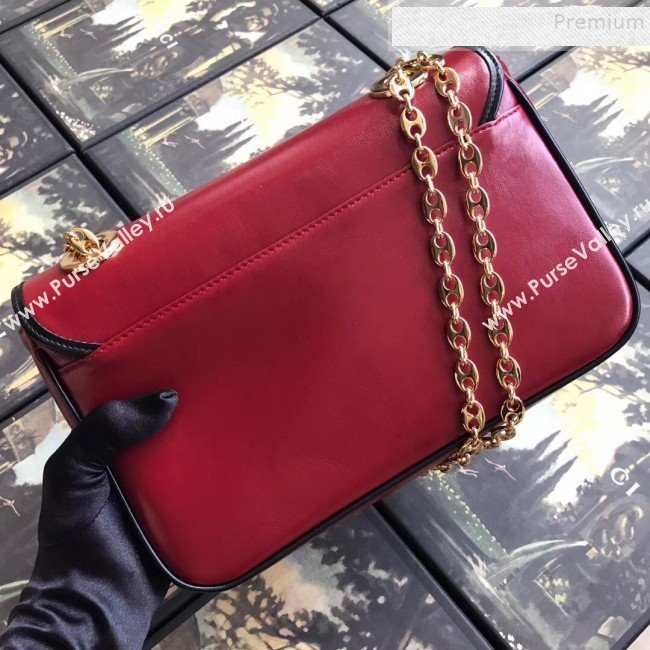 Gucci Leather Small Shoulder Bag 576421 Red 2019 (MINGH-9090711)