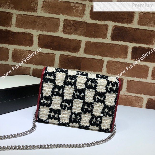 Gucci Dionysus Mini GG Tweed Chain Bag 401231 White 2019 (MINGH-9090713)