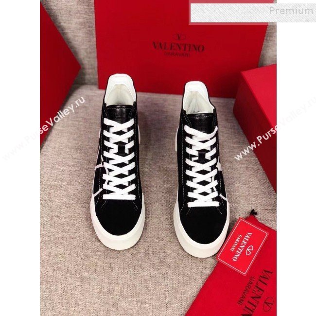 Valentino VLogo Canvas High-Top Sneakers Black 2019 (MD-9090311)