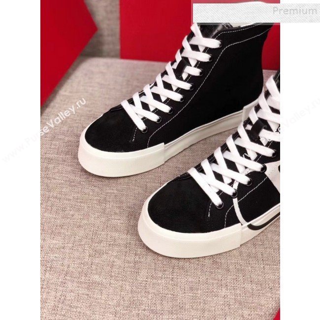 Valentino VLogo Canvas High-Top Sneakers Black 2019 (MD-9090311)