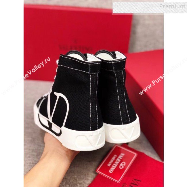 Valentino VLogo Canvas High-Top Sneakers Black 2019 (MD-9090311)