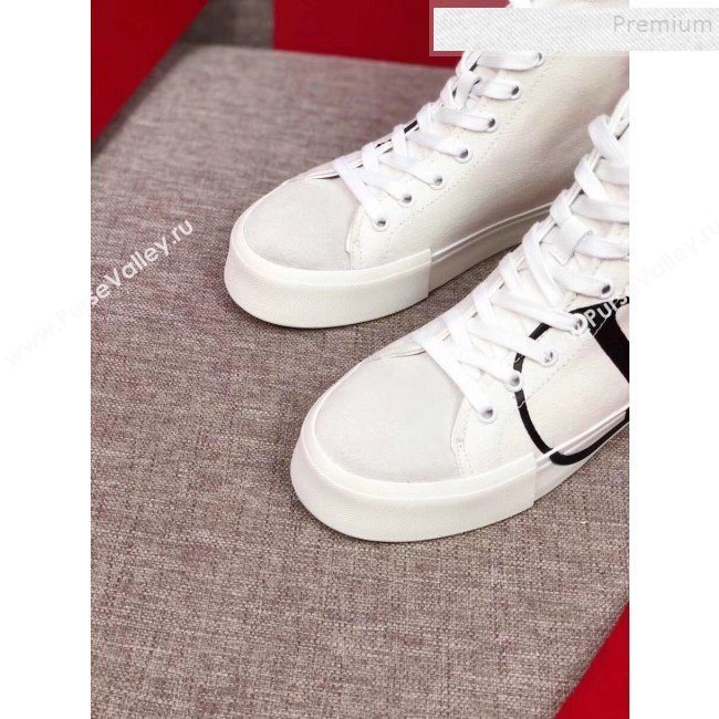 Valentino VLogo Canvas High-Top Sneakers White 2019 (MD-9090310)