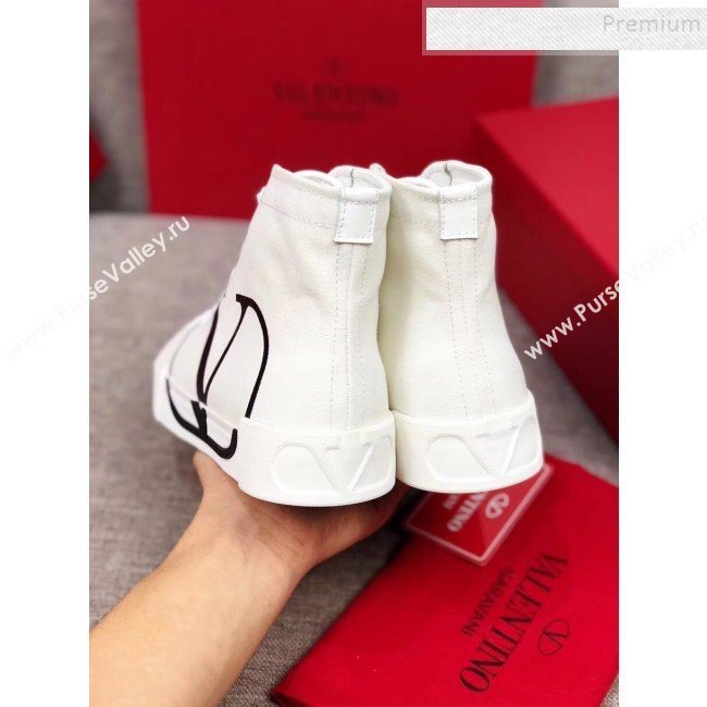 Valentino VLogo Canvas High-Top Sneakers White 2019 (MD-9090310)