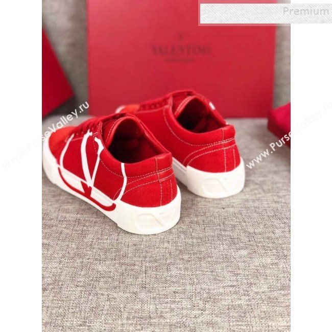 Valentino VLogo Canvas Low-Top Sneakers Red 2019 (MD-9090307)