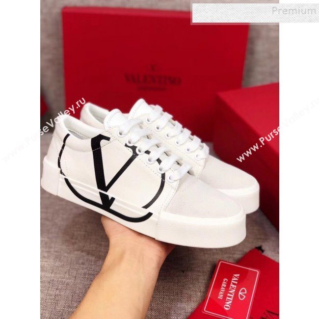Valentino VLogo Canvas Low-Top Sneakers White 2019 (MD-9090308)