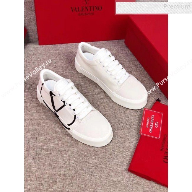 Valentino VLogo Canvas Low-Top Sneakers White 2019 (MD-9090308)