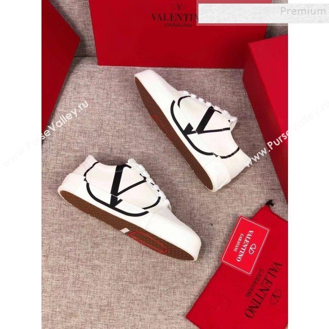 Valentino VLogo Canvas Low-Top Sneakers White 2019 (MD-9090308)