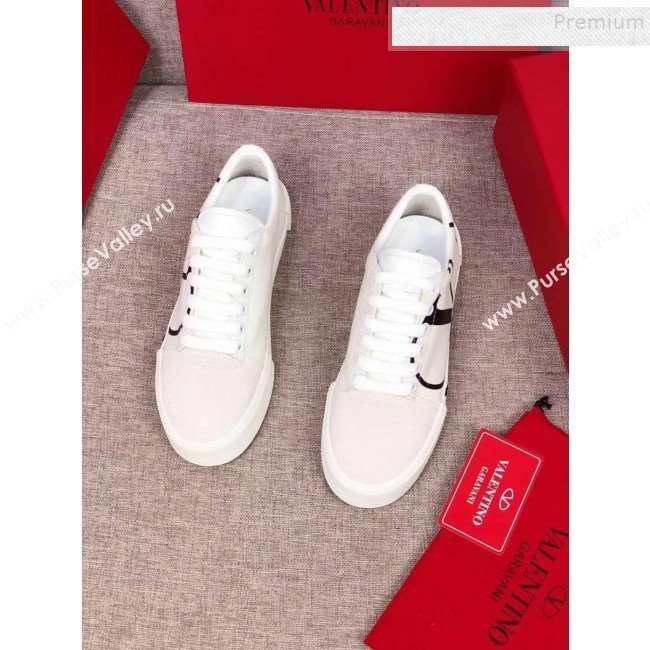 Valentino VLogo Canvas Low-Top Sneakers White 2019 (MD-9090308)