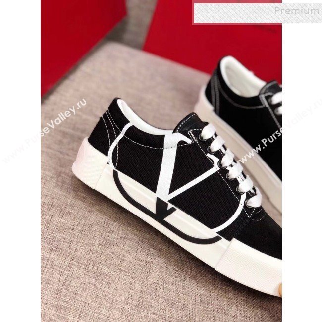 Valentino VLogo Canvas Low-Top Sneakers Black 2019 (MD-9090309)