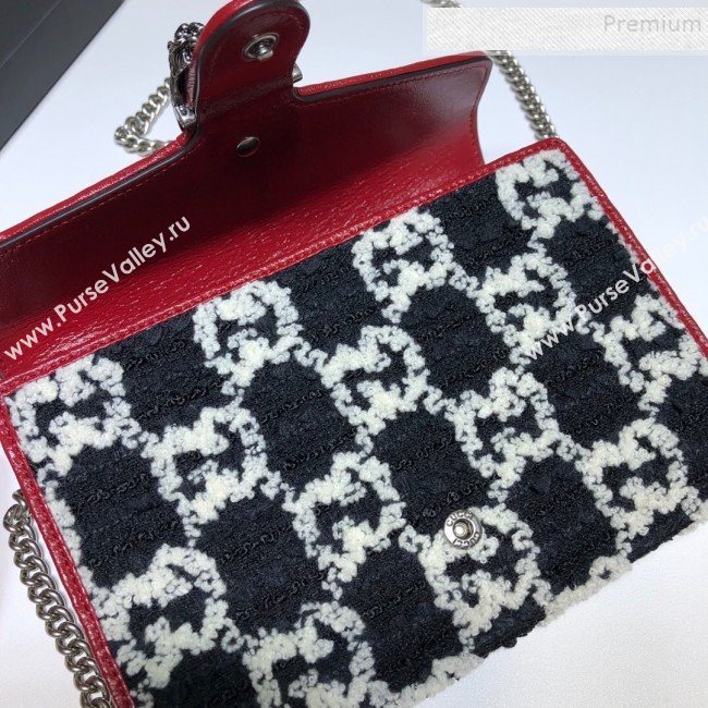 Gucci Dionysus Mini GG Tweed Chain Bag 401231 Black 2019 (MINGH-9090714)