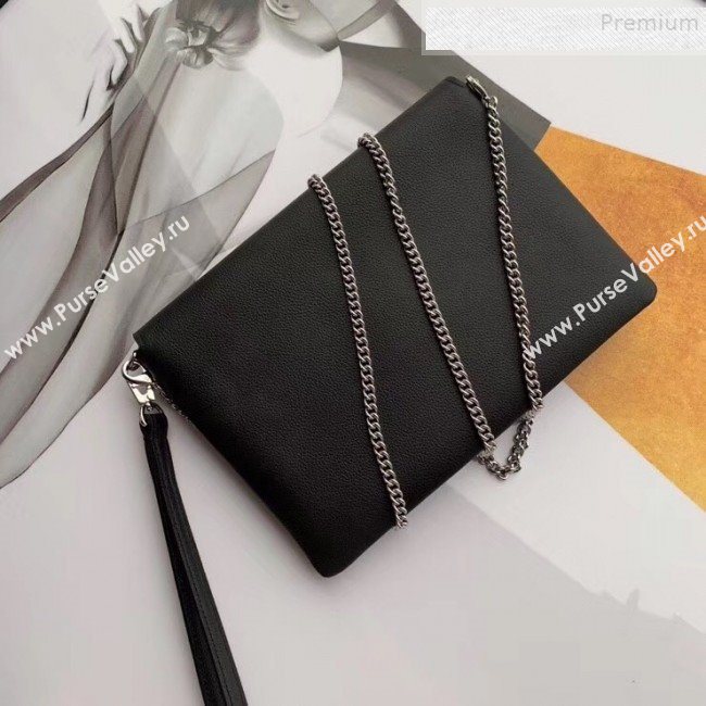 Louis Vuitton Pochette Mylockme Envelope Clutch Chain Bag M63926 Black 2019 (KIKI-9091155)