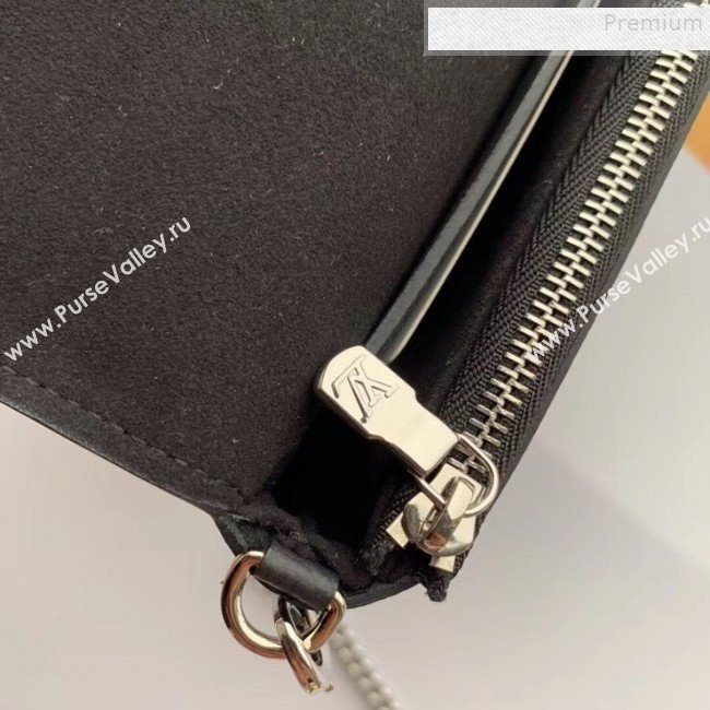 Louis Vuitton Pochette Mylockme Envelope Clutch Chain Bag M63926 Black 2019 (KIKI-9091155)
