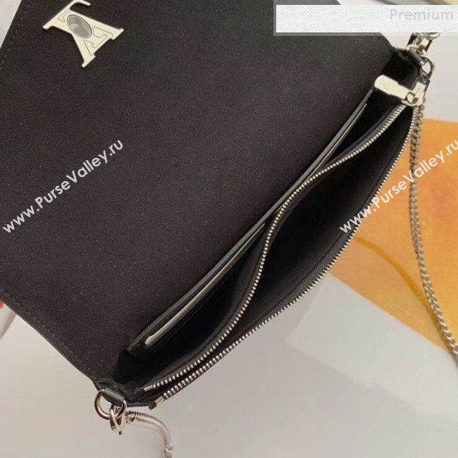 Louis Vuitton Pochette Mylockme Envelope Clutch Chain Bag M63926 Black 2019 (KIKI-9091155)