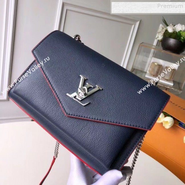 Louis Vuitton Mylockme BB Chain Shoulder Bag M53196 Navy Blue 2019 (KIKI-9091156)