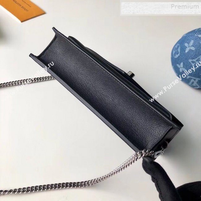 Louis Vuitton Pochette Mylockme Envelope Chain Shoulder Bag M63471 Black 2019 (KIKI-9091158)