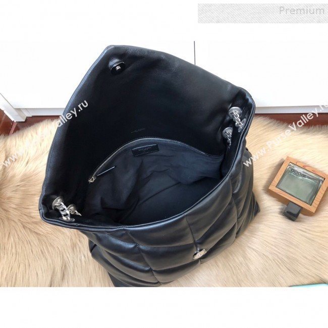 Saint Laurent Loulou Puffer Medium Shoulder Bag in Quilted Lambskin 577475 Black 2019 (KTSD-9091010)