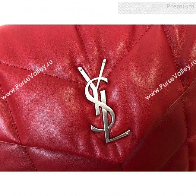 Saint Laurent Loulou Puffer Medium Shoulder Bag in Quilted Lambskin 577475 Red 2019 (KTSD-9091012)