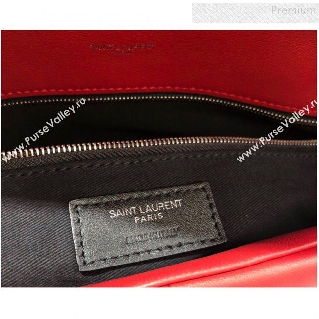 Saint Laurent Loulou Puffer Medium Shoulder Bag in Quilted Lambskin 577475 Red 2019 (KTSD-9091012)