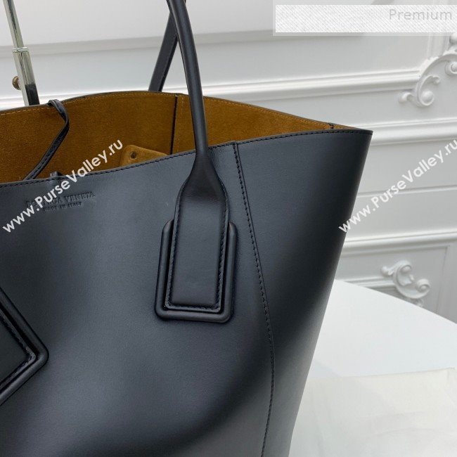 Bottega Veneta Large Basket Tote in Smooth Calfskin Black 2019 (WEIP-9091024)