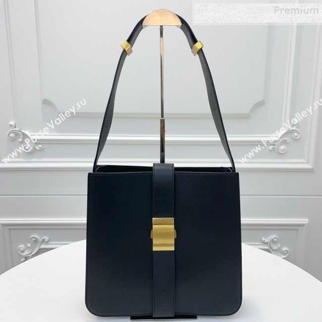 Bottega Veneta Marie Lambskin Shoulder Bag Black 2019  (WEIP-9091030)