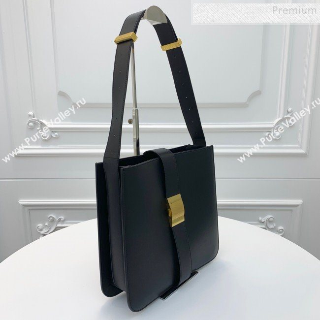 Bottega Veneta Marie Lambskin Shoulder Bag Black 2019  (WEIP-9091030)