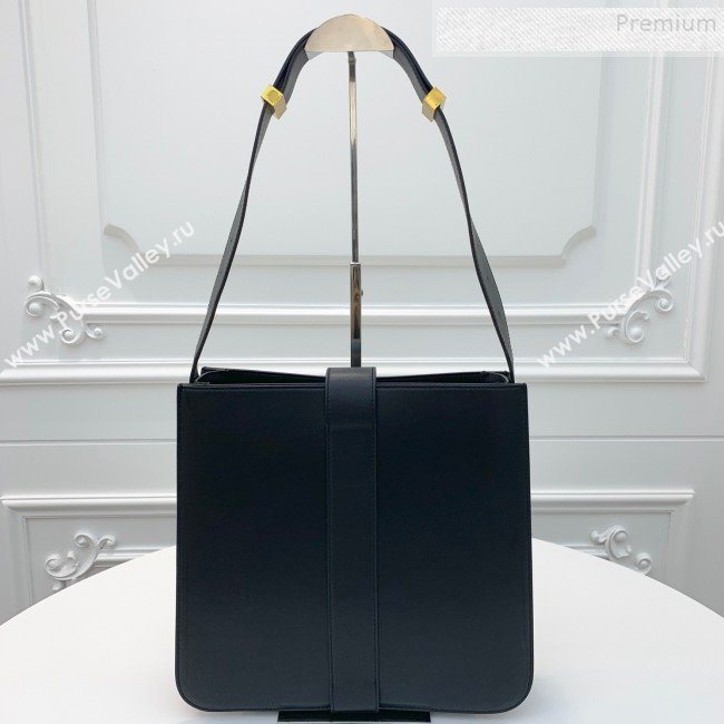 Bottega Veneta Marie Lambskin Shoulder Bag Black 2019  (WEIP-9091030)
