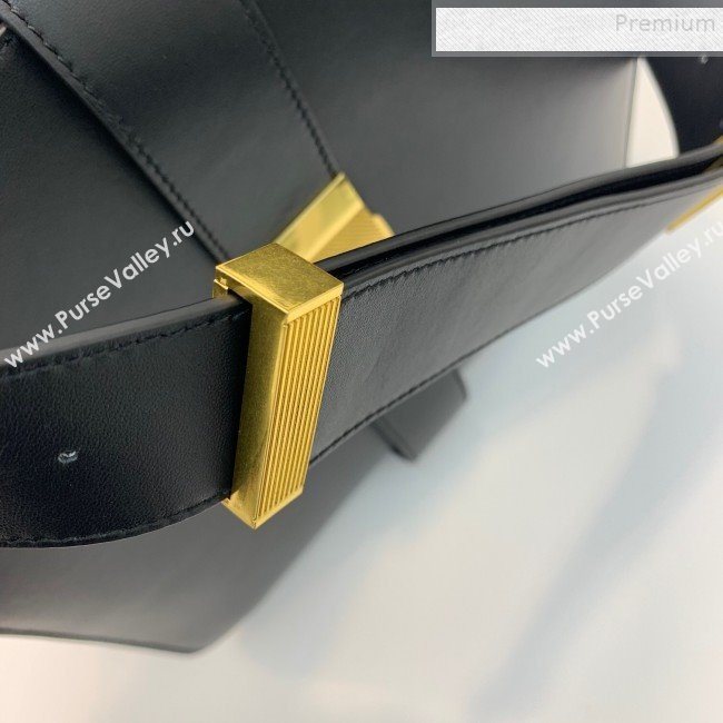 Bottega Veneta Marie Lambskin Shoulder Bag Black 2019  (WEIP-9091030)