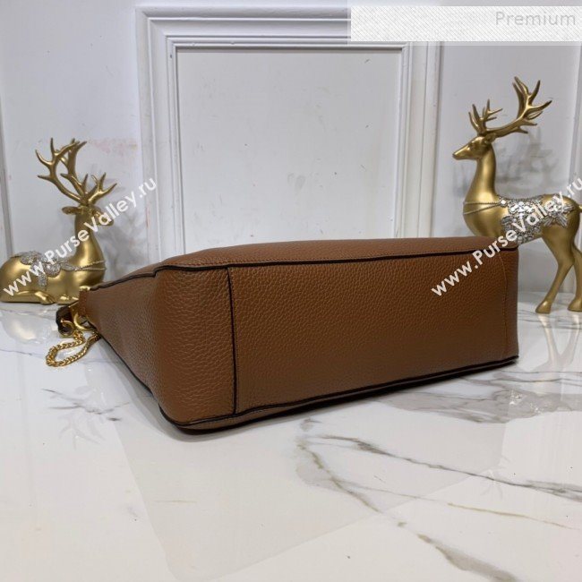 Valentino Grained Leather VLogo Hobo Bag Brown 2019 (XYD-9090917)