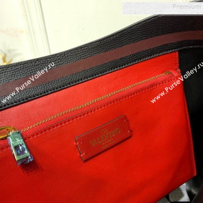 Valentino Grained Leather VLogo Hobo Bag Black 2019 (XYD-9090918)