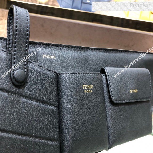 Fendi Leather Pockets Belt Bag Black 2019 (AFEI-9090923)