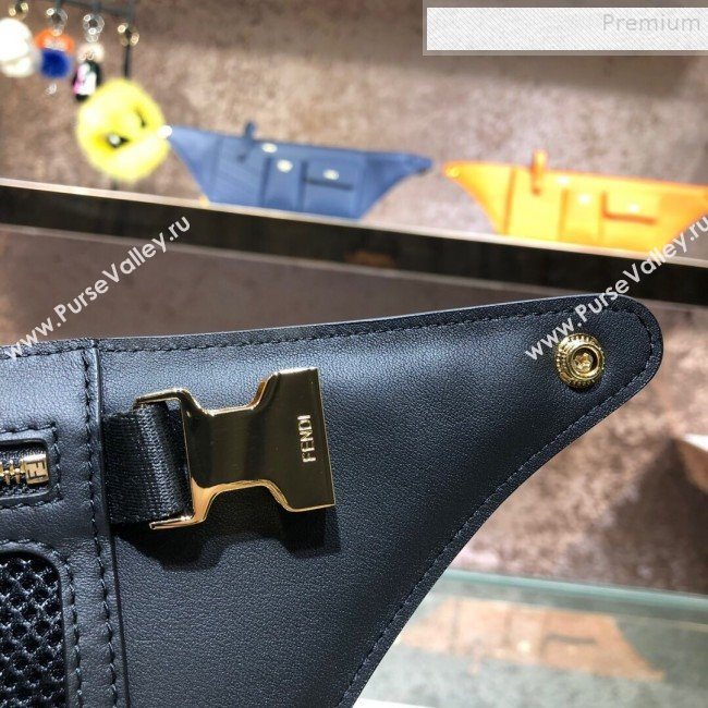 Fendi Leather Pockets Belt Bag Black 2019 (AFEI-9090923)