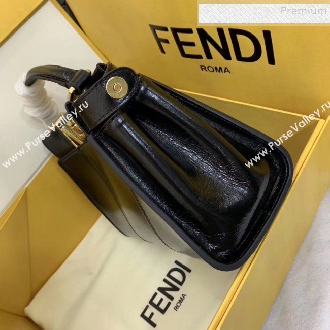 Fendi Peekaboo Iconic Mini Vintage Lambskin Bag Black 2019 (AFEI-9090927)