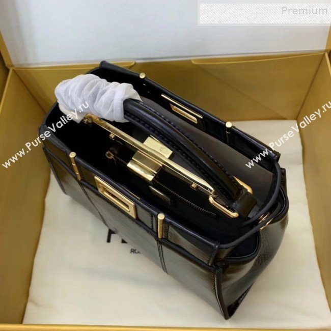 Fendi Peekaboo Iconic Mini Vintage Lambskin Bag Black 2019 (AFEI-9090927)