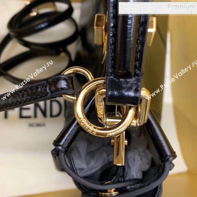 Fendi Peekaboo Iconic Mini Vintage Lambskin Bag Black 2019 (AFEI-9090927)