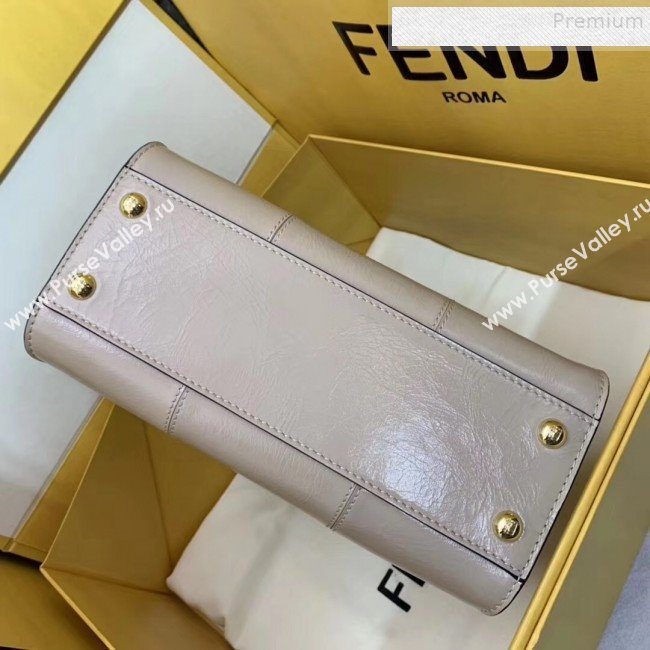 Fendi Peekaboo Iconic Mini Vintage Lambskin Bag White 2019 (AFEI-9090928)