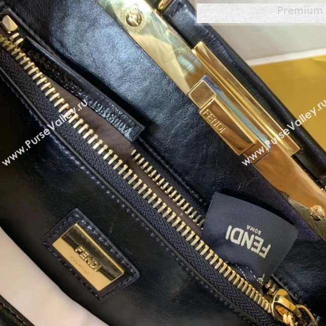 Fendi Peekaboo Iconic Medium Vintage Lambskin Bag Black 2019 (AFEI-9090929)