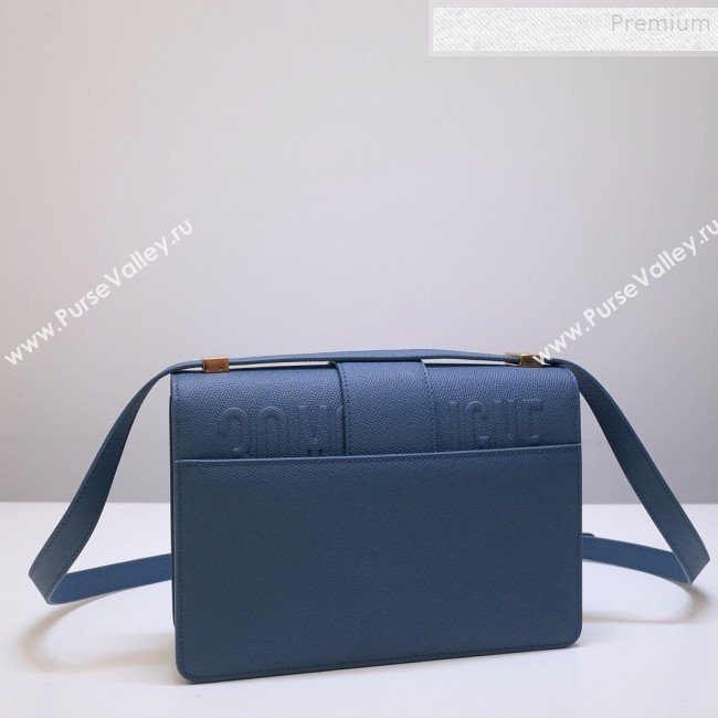 Dior 30 Montaigne CD Flap Bag in Grained Calfskin Blue 2019 (BINF-9090931)