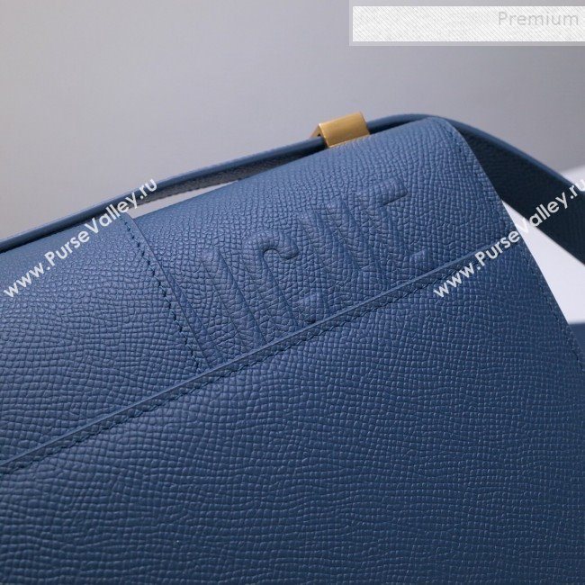 Dior 30 Montaigne CD Flap Bag in Grained Calfskin Blue 2019 (BINF-9090931)