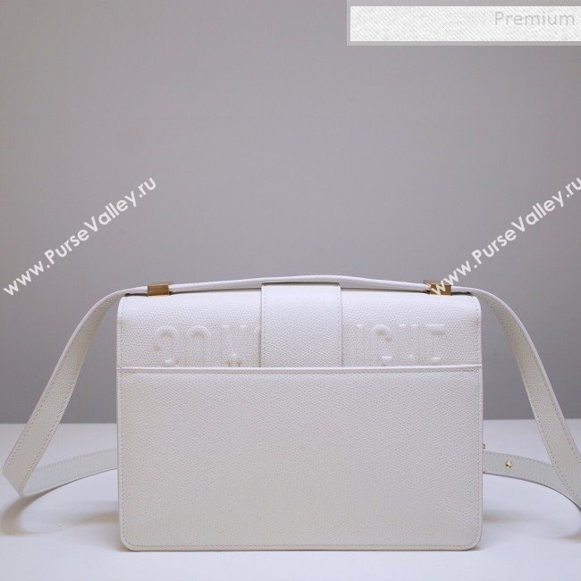 Dior 30 Montaigne CD Flap Bag in Grained Calfskin White 2019 (BINF-9090932)