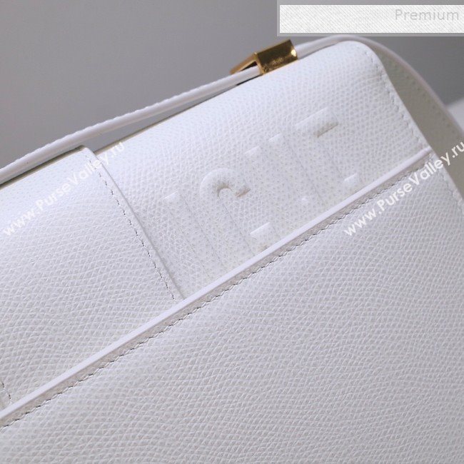 Dior 30 Montaigne CD Flap Bag in Grained Calfskin White 2019 (BINF-9090932)