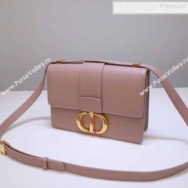 Dior 30 Montaigne CD Flap Bag in Grained Calfskin Light Pink 2019 (BINF-9090933)