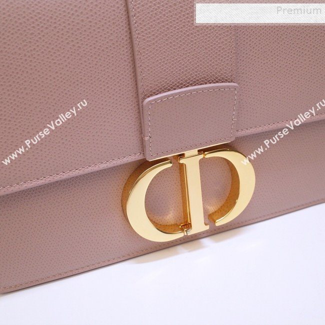 Dior 30 Montaigne CD Flap Bag in Grained Calfskin Light Pink 2019 (BINF-9090933)