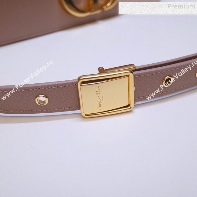 Dior 30 Montaigne CD Flap Bag in Grained Calfskin Light Pink 2019 (BINF-9090933)