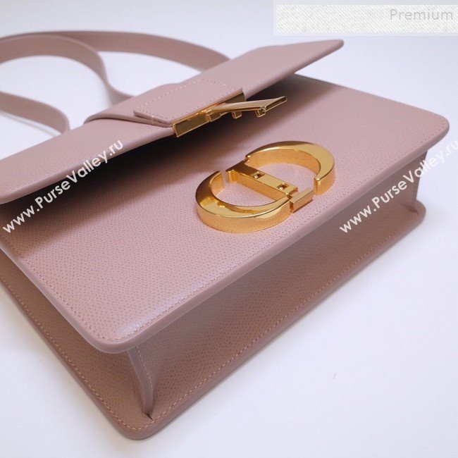 Dior 30 Montaigne CD Flap Bag in Grained Calfskin Light Pink 2019 (BINF-9090933)