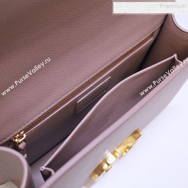 Dior 30 Montaigne CD Flap Bag in Grained Calfskin Light Pink 2019 (BINF-9090933)