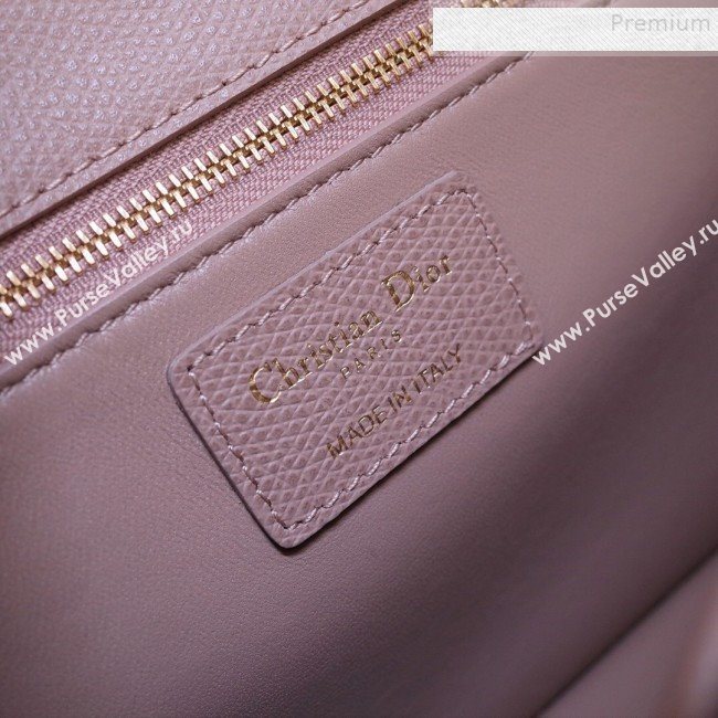 Dior 30 Montaigne CD Flap Bag in Grained Calfskin Light Pink 2019 (BINF-9090933)