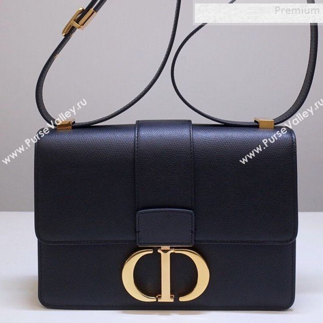 Dior 30 Montaigne CD Flap Bag in Grained Calfskin Black 2019 (BINF-9090935)