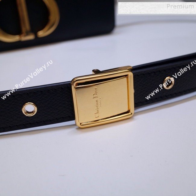 Dior 30 Montaigne CD Flap Bag in Grained Calfskin Black 2019 (BINF-9090935)